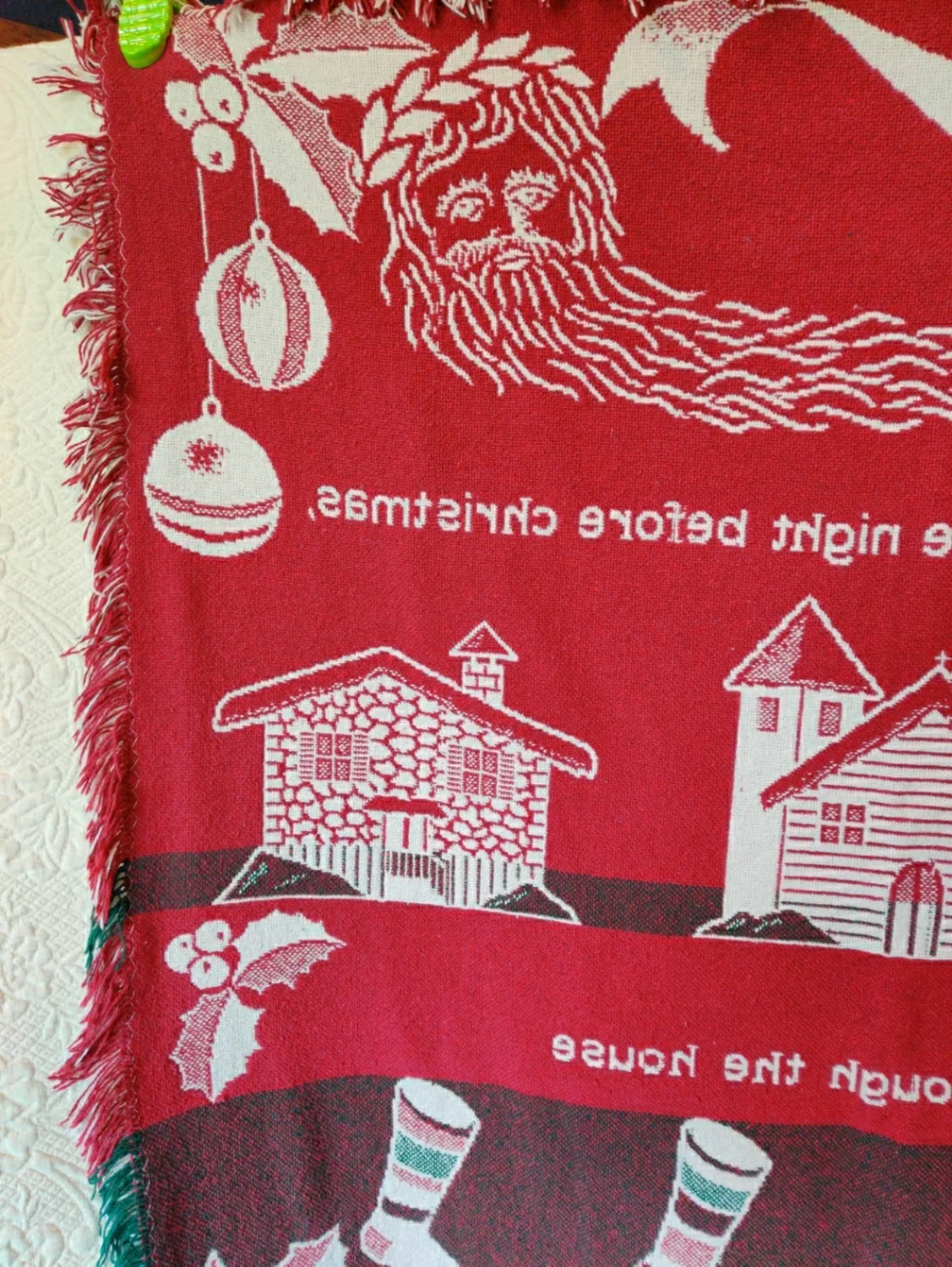 Night Before Christmas Throw Blanket Tapestry 62